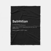 Couverture Polaire Funny Definition Quote For The Name Sebastian _  (Devant)