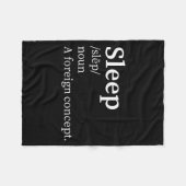Couverture Polaire Funny Definition Sleep A Foreign Concept New Paren (Devant (Horizontal))