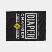 Couverture Polaire Funny Diaper Changer Duty - Expecting Baby New Dad (Devant (Horizontal))