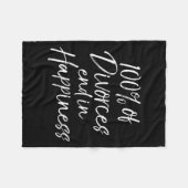 Couverture Polaire Funny Divorce Quote 100% Of Divorces End In Hapnes (Devant (Horizontal))