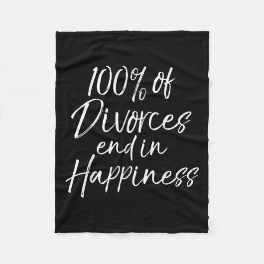 Couverture Polaire Funny Divorce Quote 100% Of Divorces End In Hapnes (Devant)
