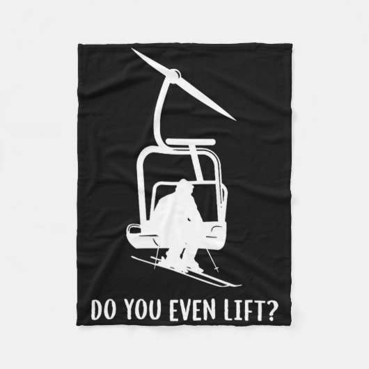 Couverture Polaire Funny Do You Even Lift Ski  (Devant)