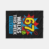 Couverture Polaire Funny Dog 6 7 Walks This Week Slang Meme Six Seven (Devant (Horizontal))