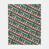 Couverture Polaire Funny Dog Choir Bark! Xmas Carol Pun Cartoon (Devant)