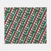 Couverture Polaire Funny Dog Choir Bark! Xmas Carol Pun Cartoon (Devant (Horizontal))