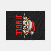 Couverture Polaire Funny Dog Christmas Chihuahua Premium Tri-blend (Devant (Horizontal))