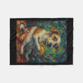 Couverture Polaire Funny Dog Eating Taco Graphic Art Design  (Devant (Horizontal))