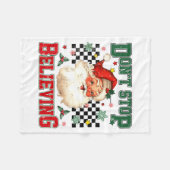 Couverture Polaire Funny Don't Stop Believing Santa Claus Matching Xm (Devant (Horizontal))