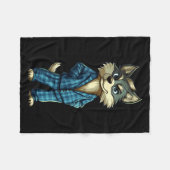 Couverture Polaire Funny Dreamy Wolf In Pajama Outfit For Sleepy Boys (Devant (Horizontal))