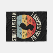 Couverture Polaire Funny Drone Lover I Survived The New Jersey Myster (Devant (Horizontal))