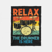 Couverture Polaire Funny Drumming Art For Men Women Drumline Drum Set (Devant)