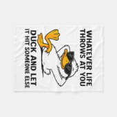 Couverture Polaire Funny Duck Graphic Men Women Funny Quote  (Devant (Horizontal))