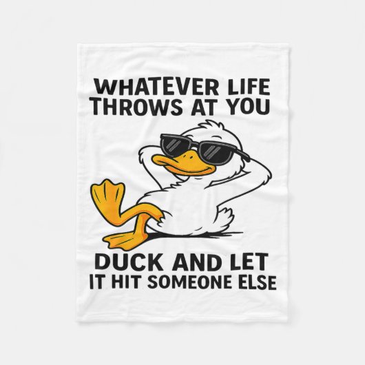 Couverture Polaire Funny Duck Graphic Men Women Funny Quote  (Devant)