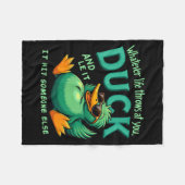 Couverture Polaire Funny Duck Graphic Men Women Teens Funny Quote  (Devant (Horizontal))