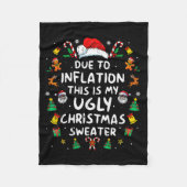 Couverture Polaire Funny Due To Inflation Ugly Christmas Sweaters For (Devant)