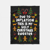 Couverture Polaire Funny Due To Inflation Ugly Christmas Sweaters For (Devant)