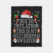 Couverture Polaire Funny Due To Inflation Ugly Christmas Sweaters Men (Devant)