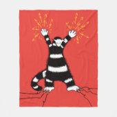 Couverture Polaire Funny Electric Chat Caractère Haute Tension (Devant)