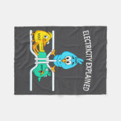 Couverture Polaire Funny Electrician For Men Women Electricity Engine (Devant (Horizontal))