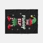 Couverture Polaire Funny Elf Christmas Pajamas Pjs Matching Family Gr (Devant (Horizontal))