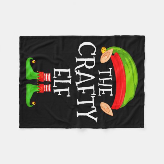 Couverture Polaire Funny Elf Family Christmas Crafty Elf Sweater Matc (Devant (Horizontal))