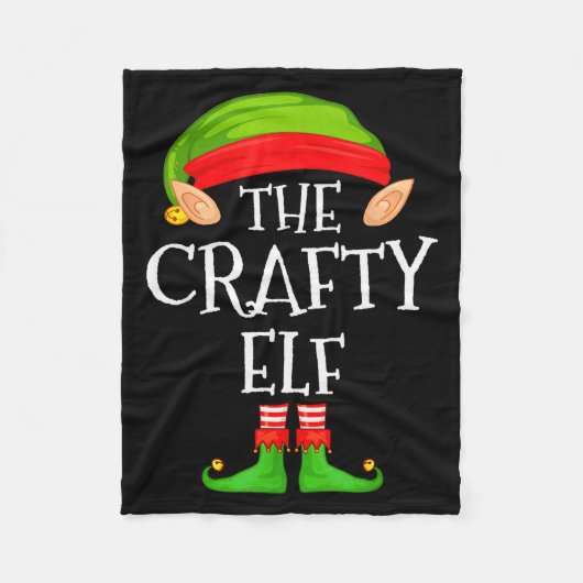 Couverture Polaire Funny Elf Family Christmas Crafty Elf Sweater Matc (Devant)