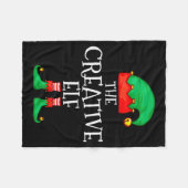 Couverture Polaire Funny Elf Family Christmas Creative Elf Sweater Me (Devant (Horizontal))