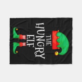 Couverture Polaire Funny Elf Family Christmas The Hungry Elf Sweater (Devant (Horizontal))