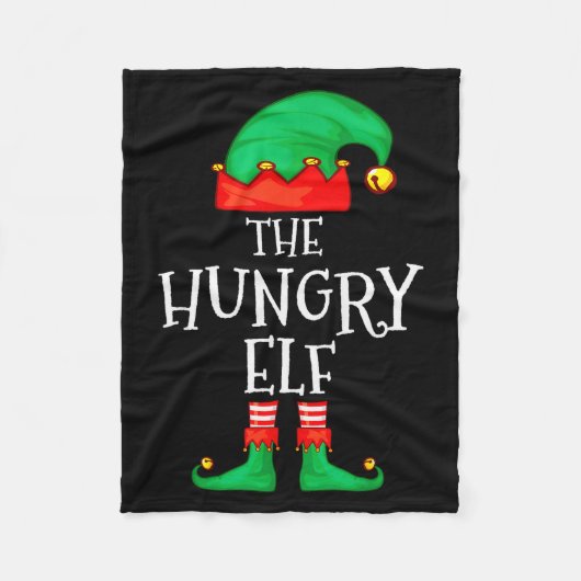 Couverture Polaire Funny Elf Family Christmas The Hungry Elf Sweater (Devant)