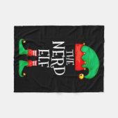 Couverture Polaire Funny Elf Family Christmas The Nerd Elf Sweater Me (Devant (Horizontal))