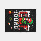 Couverture Polaire Funny Elf Squad Christmas Family Matching Pajamas (Devant (Horizontal))