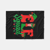 Couverture Polaire Funny Elf Squad Santa Hat Family Matching Christma (Devant (Horizontal))