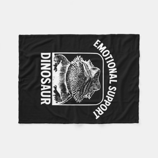 Couverture Polaire Funny Emotional Suprt Dinosaur  (Devant (Horizontal))