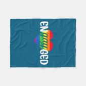 Couverture Polaire Funny Engayged Gay Couple Engagement Party Rainbow (Devant (Horizontal))