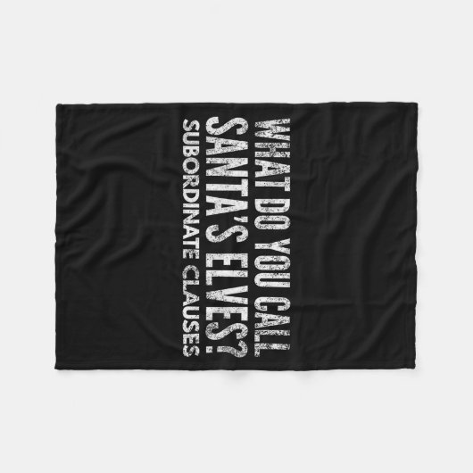 Couverture Polaire Funny Englieacher About Grammar And Christmas  (Devant (Horizontal))