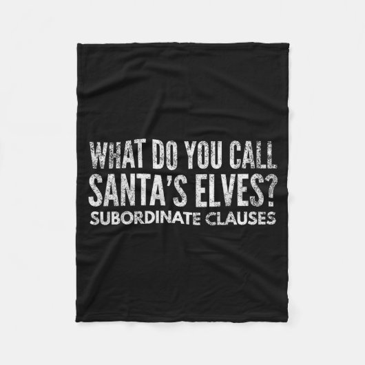 Couverture Polaire Funny Englieacher About Grammar And Christmas  (Devant)