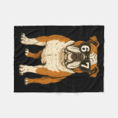 Couverture Polaire Funny English Bulldog Dog Sungles 67 Six Seven Mem (Devant (Horizontal))