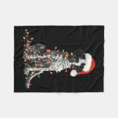 Couverture Polaire Funny English Setter Christmas Graphics Dog Lights (Devant (Horizontal))