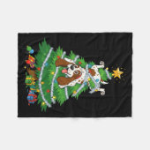 Couverture Polaire Funny English Springer Spaniel Dog Christmas Tree (Devant (Horizontal))
