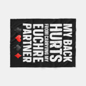 Couverture Polaire Funny Euchre Art Pour Hommes Femmes Euchre Partena (Devant (Horizontal))
