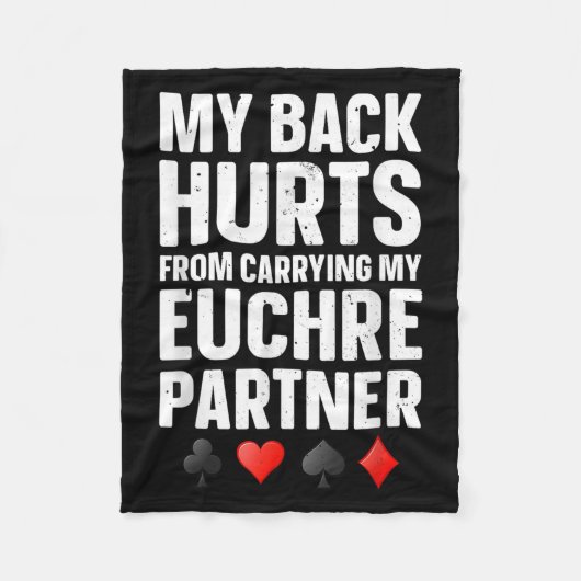 Couverture Polaire Funny Euchre Art Pour Hommes Femmes Euchre Partena (Devant)