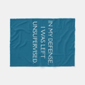 Couverture Polaire Funny Excuse Quote On The Back  (Devant (Horizontal))