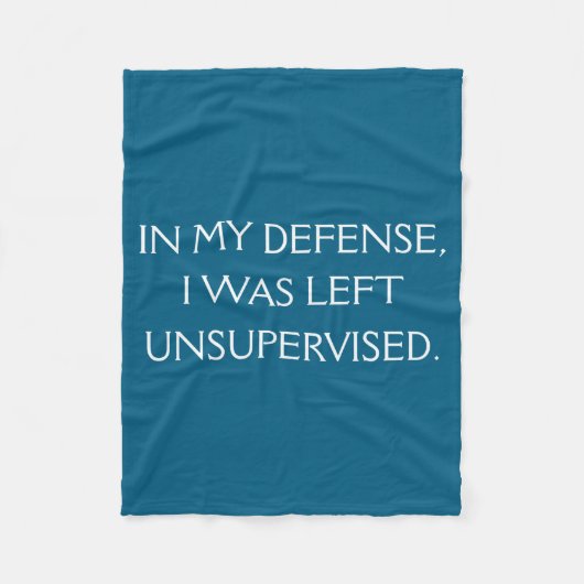 Couverture Polaire Funny Excuse Quote On The Back  (Devant)