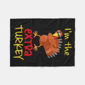 Couverture Polaire Funny Extra Turkey Matching Family Group Thanksgiv (Devant (Horizontal))