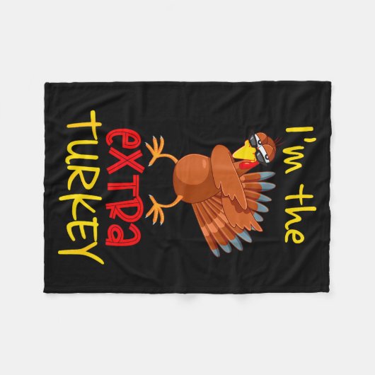 Couverture Polaire Funny Extra Turkey Matching Family Group Thanksgiv (Devant (Horizontal))
