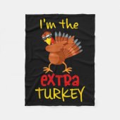 Couverture Polaire Funny Extra Turkey Matching Family Group Thanksgiv (Devant)