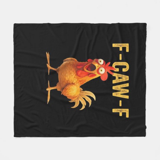 Couverture Polaire Funny F-Caw-F Chicken Creative Casual (Devant (Horizontal))