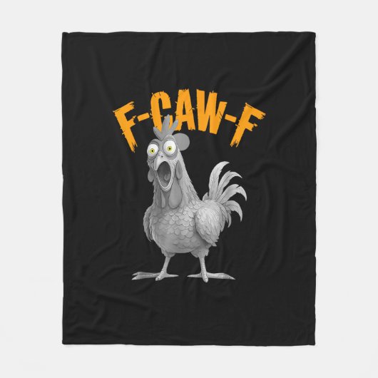 Couverture Polaire Funny F-Caw-F Chicken F-Caw-F Chicken Retro Classi (Devant)