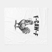 Couverture Polaire Funny F-Caw-F Chicken Graphic Sarcastic Bird (Devant (Horizontal))