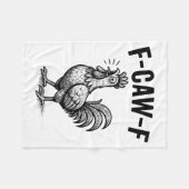 Couverture Polaire Funny F-caw-f Chicken Graphic Sarcastic Bird (Devant (Horizontal))